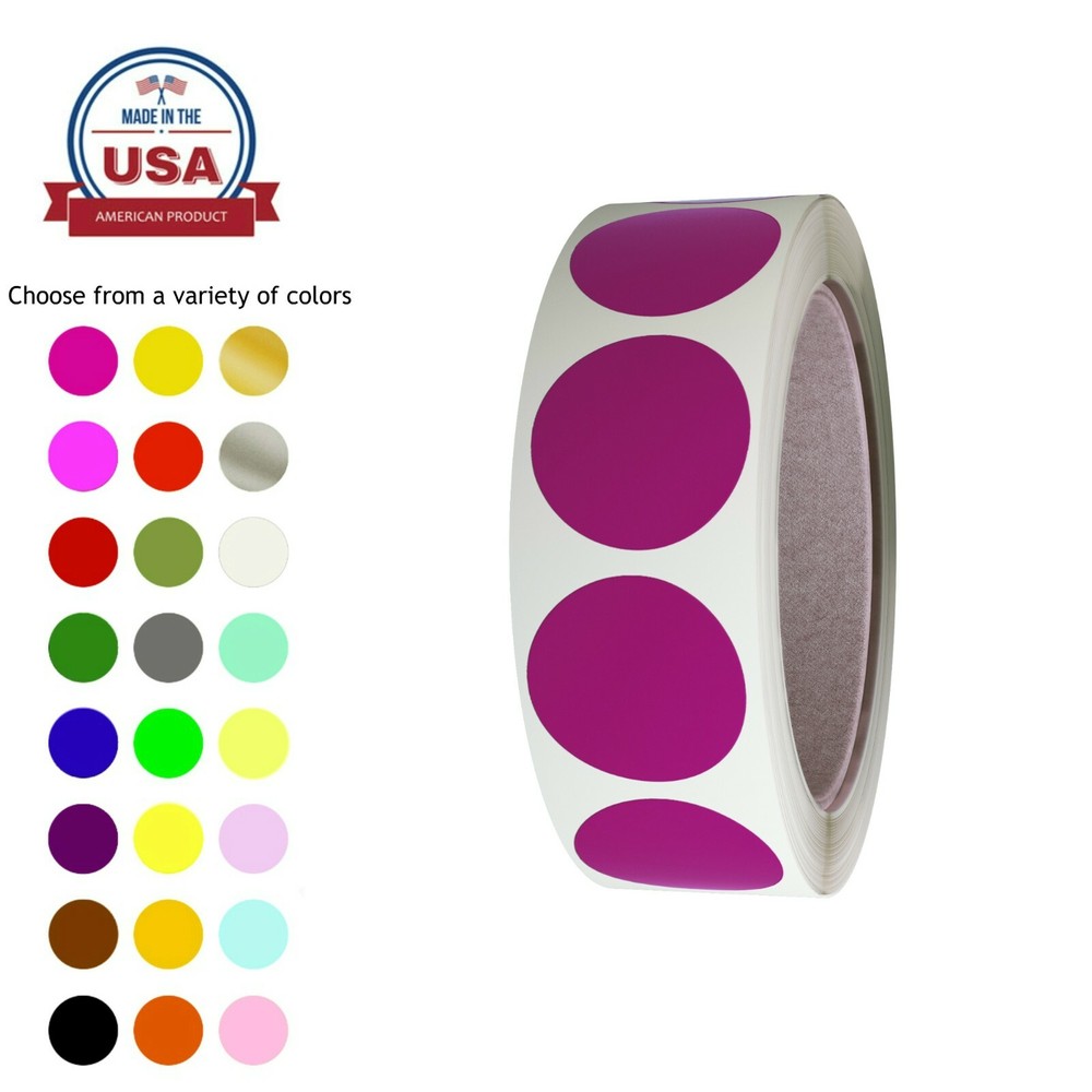Royal Green Colored Labels Roll 1 1/4 Inch (3cm) Color-Coding Dot Stickers 30mm