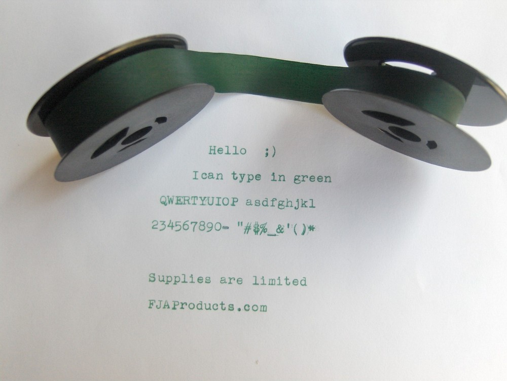 Royal Aristocrat Green Ink Typewriter Ribbon + Free Shipping