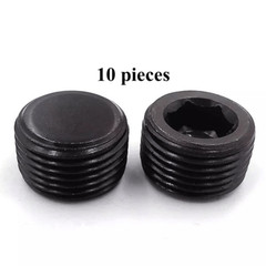 USA! NPT Plug Hex Countersunk Plug Pipe Fitting 3/8NPT Male Thread Socket 10PCS