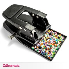 Sleek Black Heavy Duty 2-Hole Punch – Ergonomic, Compact, 5-Sheet Capacity