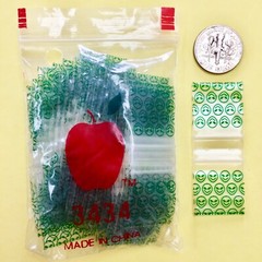 3434 MINI ZIP DESIG BAGS 3/4″ X 3/4″ / 10 DSN PREMIX 1000PCS 2.5MIL READ DETAILS