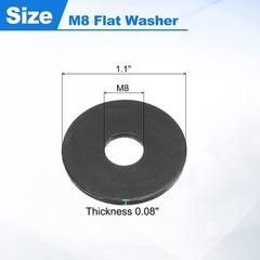 20Pcs Fender Washers M8 Carbon Steel Flat Washer 28mm OD 2mm Thick