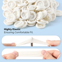 JMU Disposable Latex Finger Cots Anti Static Rubber Fingertips Protective Finger