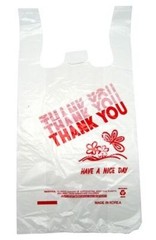 T-Shirt Bag Thank You Plastic Grocery Retail Carry Out Bags 10.5” x 6” x 20”
