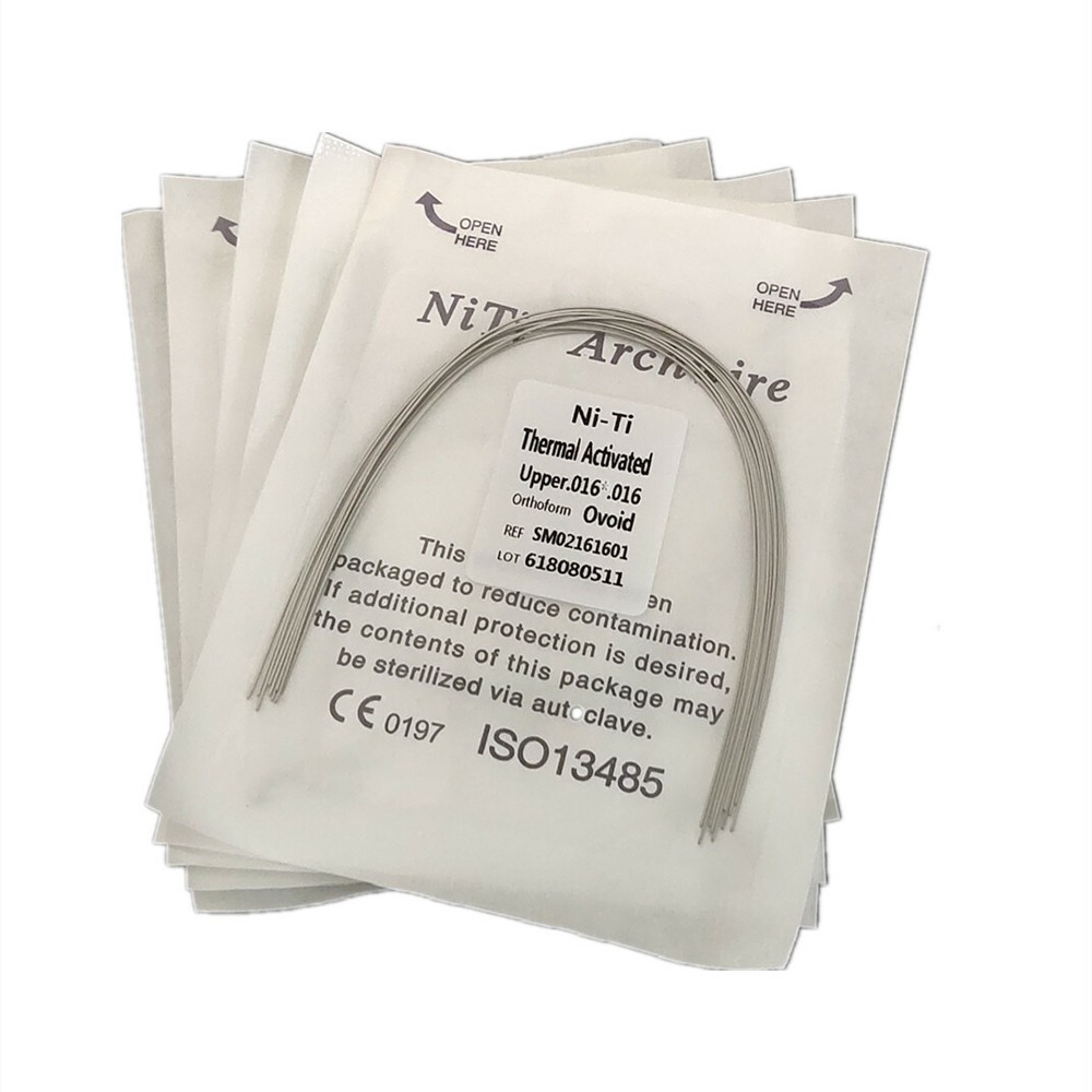 50 Pieces Dental Rectangular Arch Wire Thermal Activated NITI Recta Ovoid Arcs