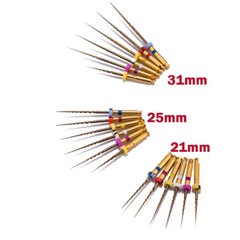 6Pcs Endodontic Dental endo files Rotary X-pro Gold root canal files 21/25/31MM