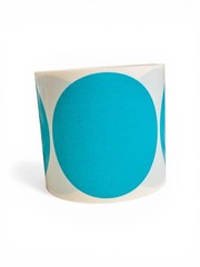 Direct Thermal Labels- 3″ Round Teal Colored 500 Labels per roll, 1-12 Rolls