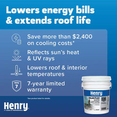 287 Solar-Flex White Roof Coating 4.75 Gal Reflective Acrylic Elastomeric Sealan
