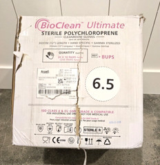 BioClean Ultimate Cleanroom Gloves BUPS-65 *200/cs* Size 6.5, 12″ Length Sterile