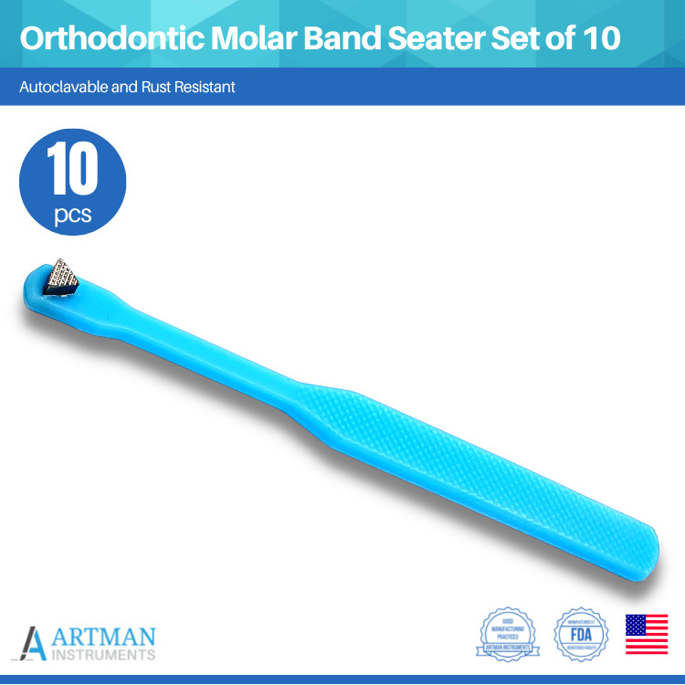Orthodontic Molar Band Seater Molar Bite Stick Set of 10 ARTMAN