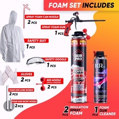 Spray Foam Insulation Kit (1 PK Kit-30oz) Expanding Sealant, Spray Foam