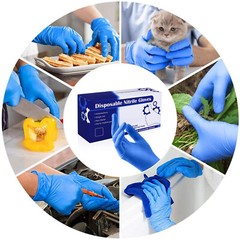 2000pcs Non-Latex Nitrile Gloves Powder Free Thicken 4 mil M/L Durable Rubber US