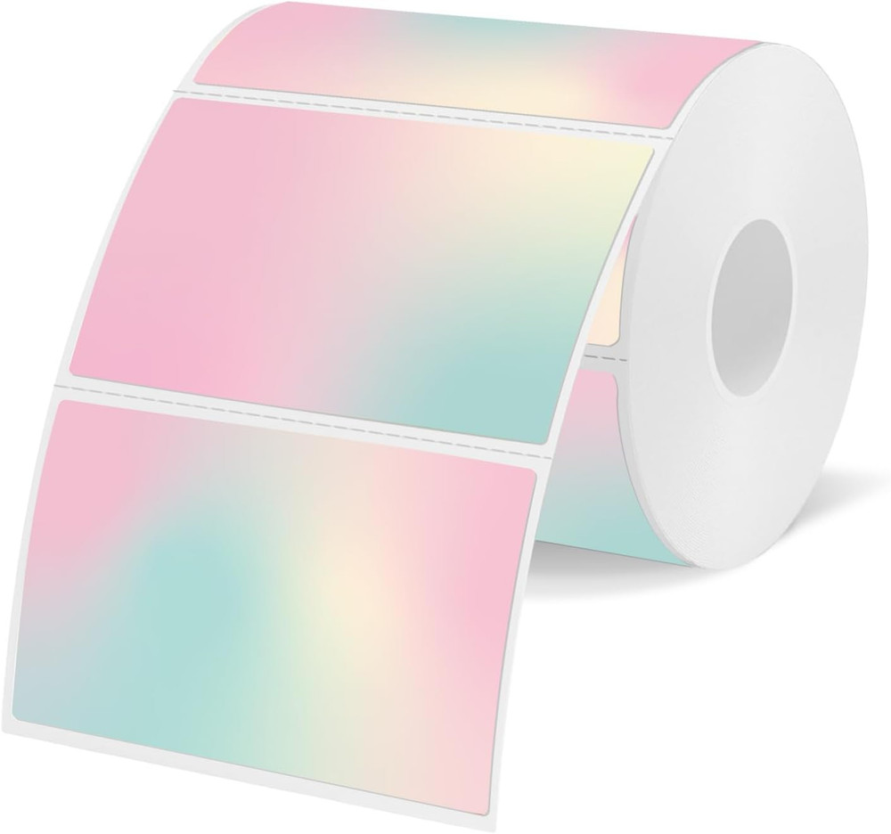 3X2 Inch Gradient Thermal Labels Colorful Direct Thermal Stickers Label Sel