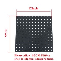 4 Pack 12″x12″ Black Metal Pegboard Panels Heavy Duty Pegboard Wall Organizer
