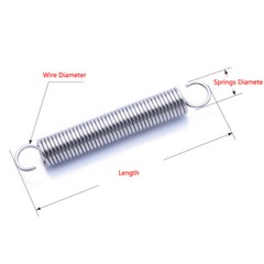 Extension Spring Wire Dia 1.6mm A2 Stainless Steel Expansion Tension Hook Spring