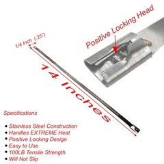10 pack Secure 14″ long Stainless Steel Positive Locking Zip Ties Heat Silver