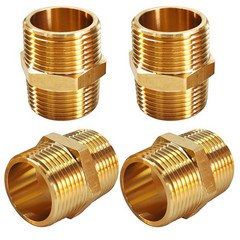 Gadoutcover 4pc 1″ NPT Hex Brass Nipples