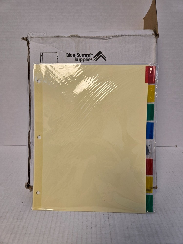 Blue Summit Supplies New Open Box Tab Dividers 8 Tab Colorful Tabs 48 Sets