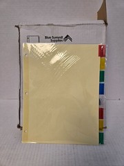 Blue Summit Supplies New Open Box Tab Dividers 8 Tab Colorful Tabs 48 Sets