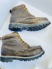 WOLVERINE W221048 STEEL TOE PRO FLOORHAND MOC-TOE DARK BROWN SZ 8M UNISEX NEW