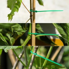 100 Pcs 6 Inch Green Zip Ties Nylon Garden Cable Zip Ties for Fence Plants