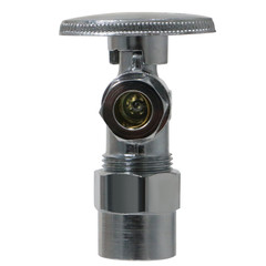 3 PIECES 1/4 TURN ANGLE STOP VALVE COMPRESSION 3/8″ OD X 1/2″ CPVC (LEAD FREE)