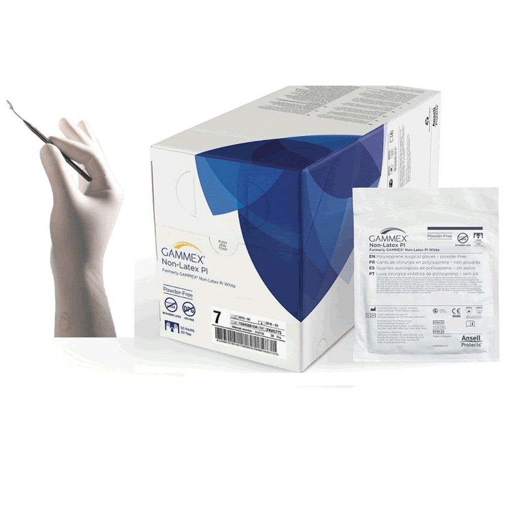 *50-Pairs* Ansell Gammex Non-Latex PF PI Polyisopre Size-8.5 Glove Box 20685785