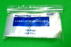 1000 Reloc Zippit Bags 2″ x 4″ Clear 2mil Reclosable Poly Baggies 1,000 Pcs 2×4