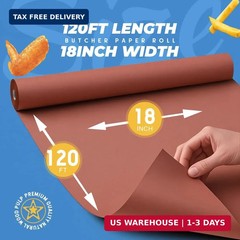 PH PERKHOMY Pink Butcher Paper Roll 18″ x 1440″ (120′) for Smoker BBQ Grilling S