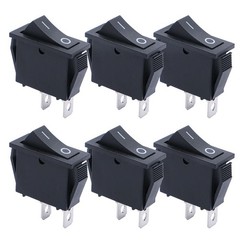 Mxuteuk 3Pcs Waterproof Momentary Rocker Switch (On)/Off/(On), DC 12V 10A Toggle