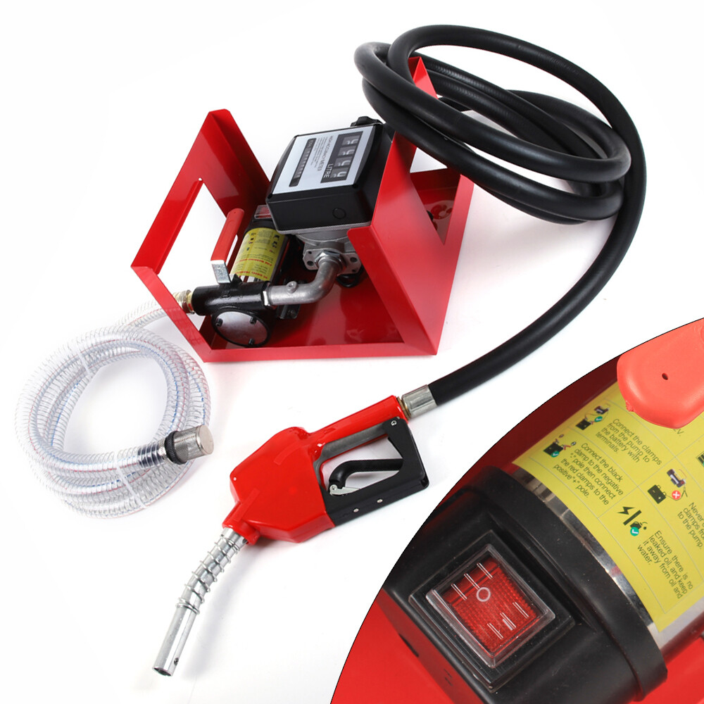 175W Electric Fuel Oil Transfer Pump Oil Transfer Pump With Fuel Meter Nozzle