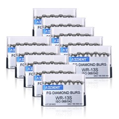 10pcs AZDENT Dental FG High Speed Diamond Burs Circular Wheel WR-13S