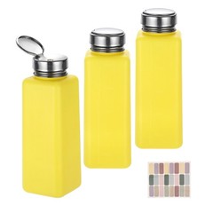 3Pcs 500ml/16.9oz Solvent Alcohol Dispenser for Acetone Cleanser Yellow