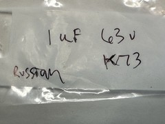 38x Foton K73-16aV 1uF 63V 10% PETP Film Capacitors OS NOS USSR 1986