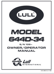JLG Lull 644D-34 Telehandler Operators Operation Manual Parts Catalog PDF USB