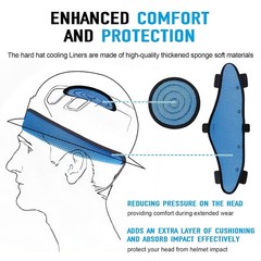 Washable Hard Hat Top Pads and Sweatbands Safety Helmet Liner Cooling Accessory