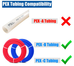 12 Pack 1/2″ Press Propress X 1/2″ PEX Adapter Crimp Fittings Brass Coupling Con
