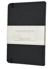 Shinola Detroit Axonius Branded Logo Black Ruled Medium Hard Linen Journal NEW