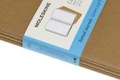 3 Moleskine Cahier Journal Soft Cover XXL 8.5″ x 11″ Dotted Kraft Brown Set of 3