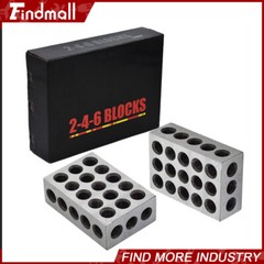 1 Matched Pair 2-4-6 Blocks 23 Holes .0002″ Machinist Precision 246 Jig 2 4 6