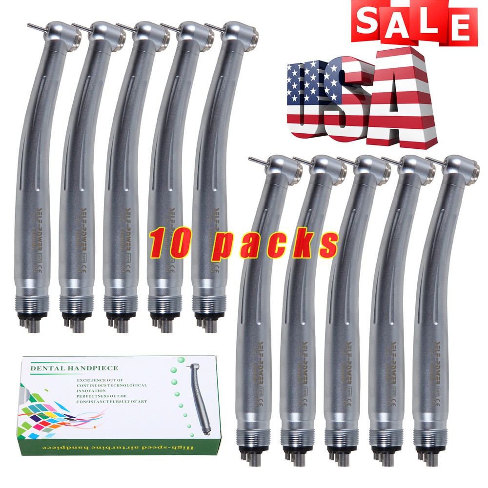 10pcs NSK PANA MAX Style Dental High Speed Handpiece Turbine Push Button 4 Hole