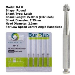 WAVE Dental Round Burs Latch RA 1 2 3 4 5 6 7 8 Carbide Slow Speed Midwest LA