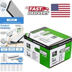 18 Gauge 1-1/4 Inch Narrow Crown Staples 4000 Pieces Heavy Duty Galvanized Steel