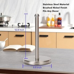 Silver Paper Towel Holder Brushed Nickel Standing Paper Towel Holder Countert…