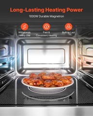 VEVOR Countertop Microwave Oven Commercial Microwave 0.9 cubic-ft 1000W Lock