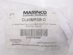 Marinco CL Series Panel Mount Inlet 1.25″ Threaded Stud Male Blue