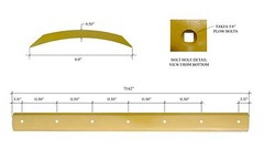 H491 – 2 Scraper Box Blades, fits some Gannon Box Blades, 7 Bolt, 1/2″x6″x75.63″