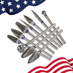 10pcs Tungsten Steel Dental Burs Lab Burrs Tooth Drill For handpiece Polisher