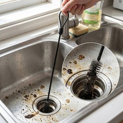 Flexible Drain Pipe Cleaning Brushes 4Pcs 77cm Sink Clog Removers