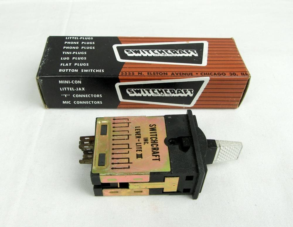 Switchcraft 84206-L 2 Pos Illuminated Rocker Switch – NOS, Free Shipping